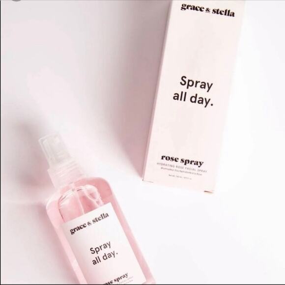 NEW Grace & Stella ROSE Spray All Day Fabfitfun Box Sealed NIB Skincare FFF - Picture 2 of 7
